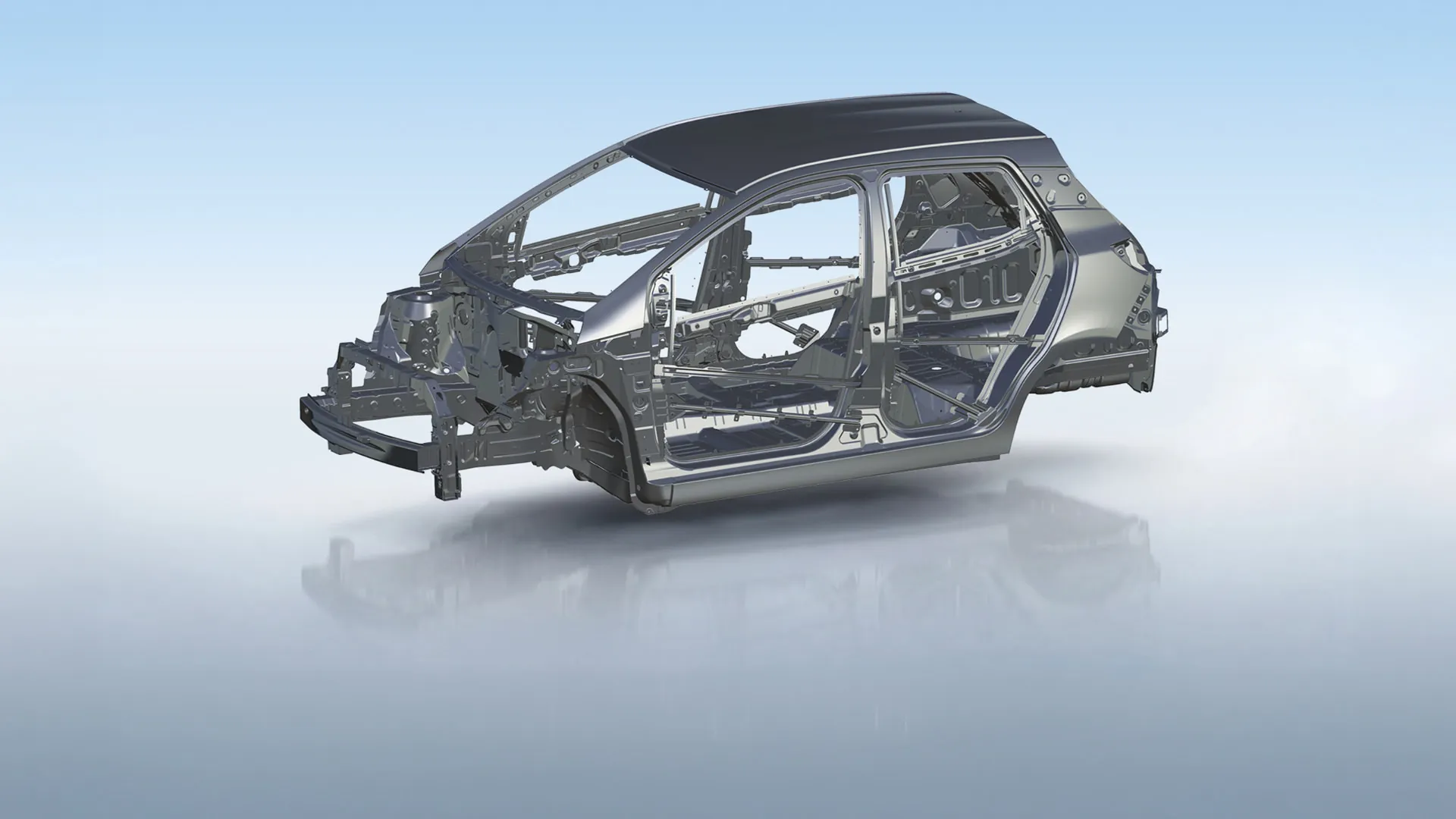 JMEV EV3 high-strength passenger cage and steel body structure